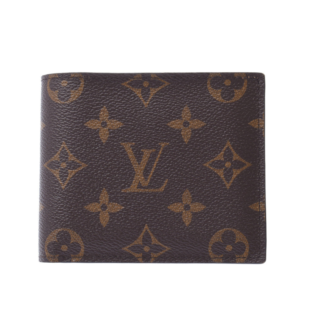 LOUIS VUITTON ルイヴィトン モノグラム ポルトフォイユ マルコ NM ブラウン M62288 メンズ モノグラムキャンバス 二つ折り財布 ABランク 中古 