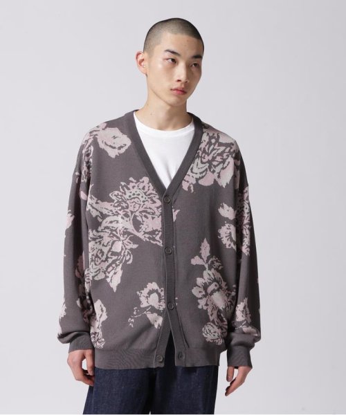 B omnivore/ビーオムニボー　14GG JACQUARD KNIT CARDIGAN ジャガードカーディガン