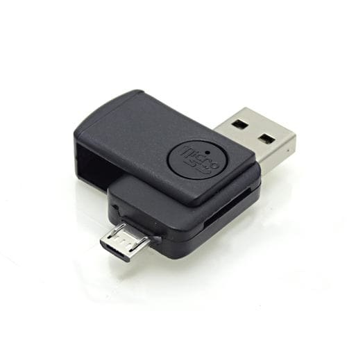 フリーダム FCR-UM2MBK USB 2.0対応 2inコネクタカードリーダ(microSD専用) ブラック