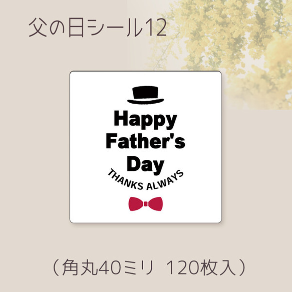 父の日シール12（120枚）角丸40ミリ