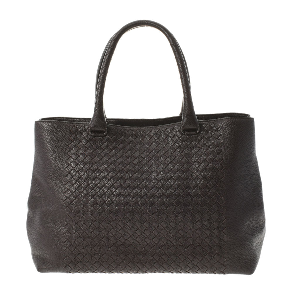 BOTTEGAVENETA ボッテガヴェネタ イントレチャート トートバッグ ダークブラウン 428331 メンズ レザー ハンドバッグ Bランク 中古 