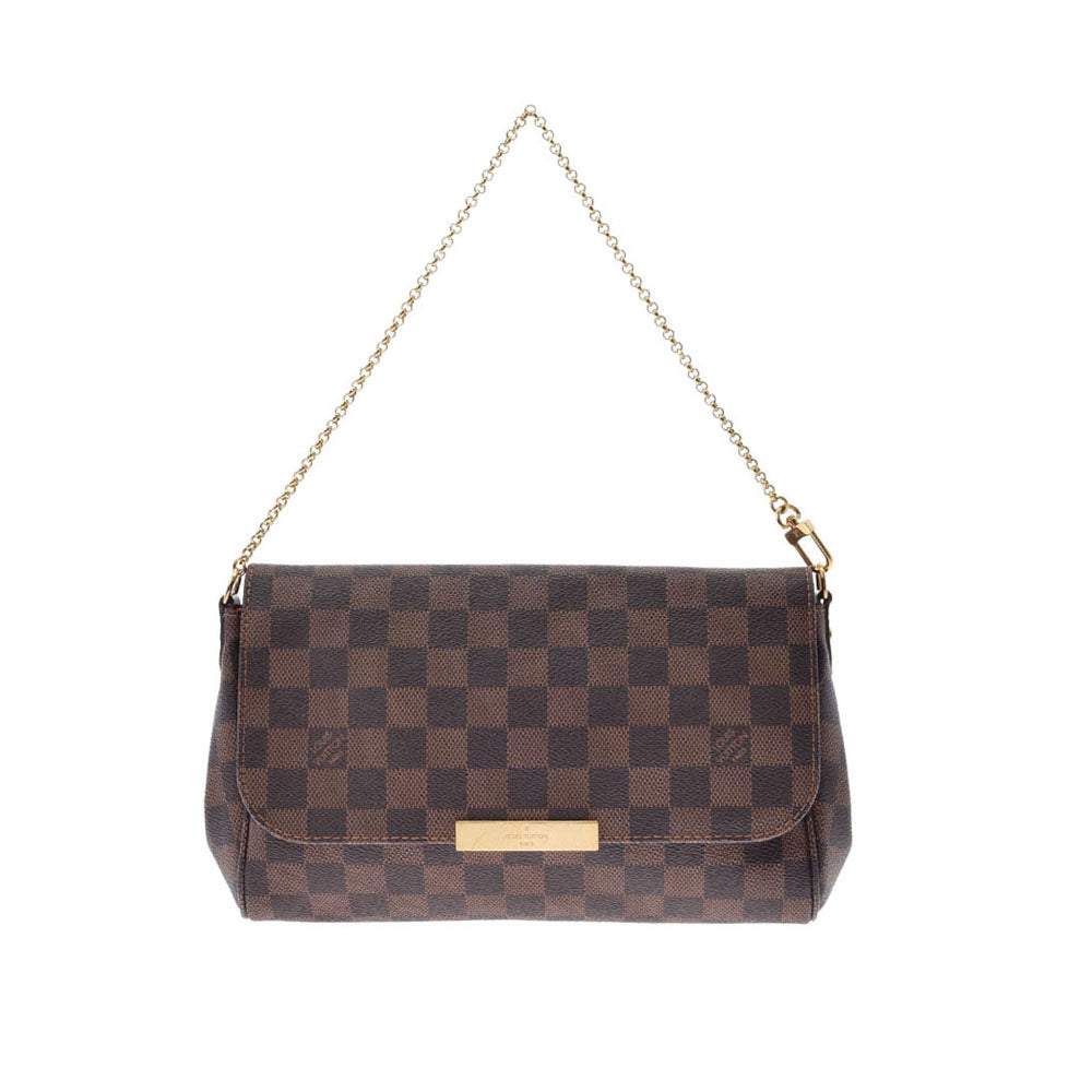 LOUIS VUITTON ルイヴィトン ダミエ フェイボリットMM 2WAYバッグ ブラウン N41129 レディース ダミエキャンバス ショルダーバッグ ABランク 中古 