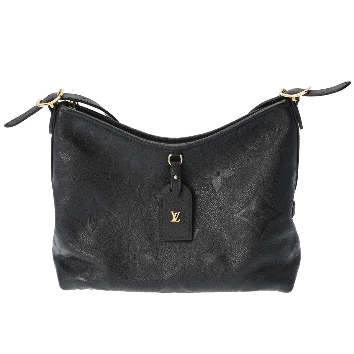 LOUIS VUITTON ルイヴィトン モノグラムアンプラント キャリーオール ジップ NM PM ノワール M46288 レディース レザー ショルダーバッグ Aランク 中古 