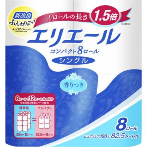 大王製紙エリエールトイレットテイシュー コンパクト 82.5M 8ロール シングル