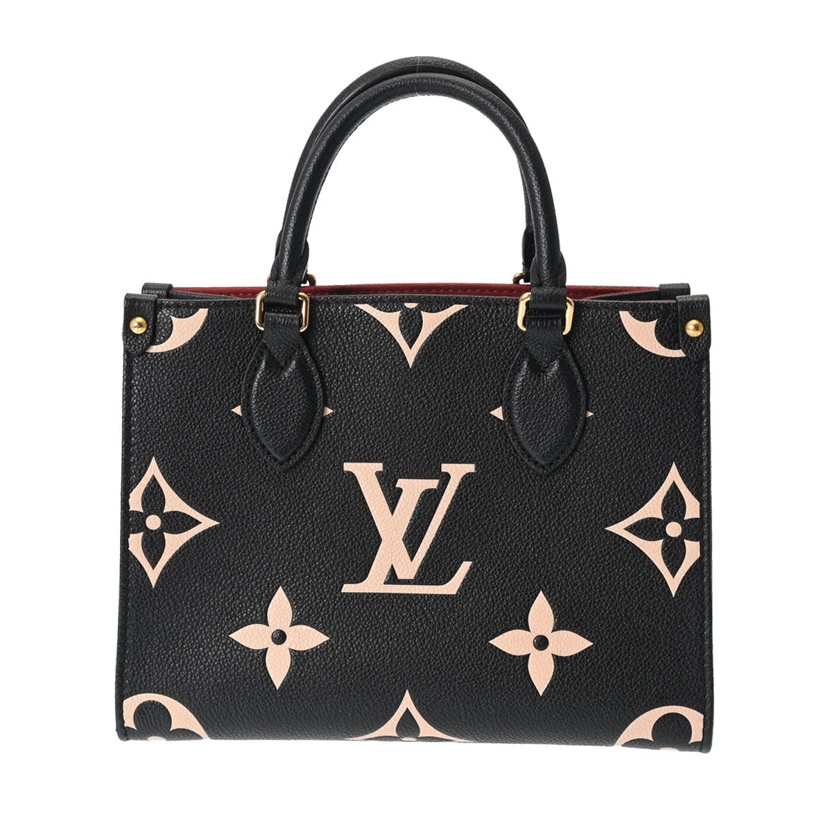 LOUIS VUITTON ルイヴィトン モノグラムアンプラント オンザゴー PM 2WAY ブラック/ベージュ M45659 レディース レザー ハンドバッグ Aランク 中古 