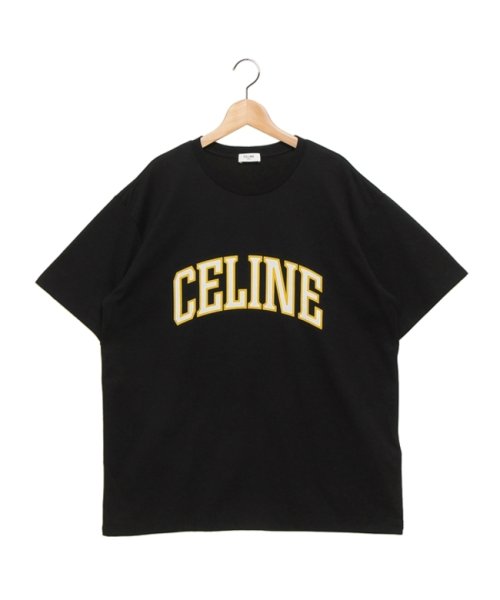 セリーヌ Tシャツ カットソー ルーズ Tシャツ ロゴ ブラック メンズ CELINE 2X60L671Q 38YG