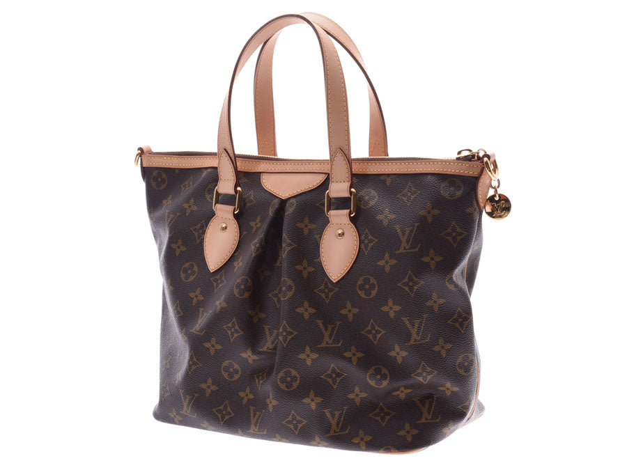 ルイヴィトン モノグラム パレルモPM ブラウン M40145 レディース 本革 2WAYバッグ 新同 美品 LOUIS VUITTON ストラップ付 中古 