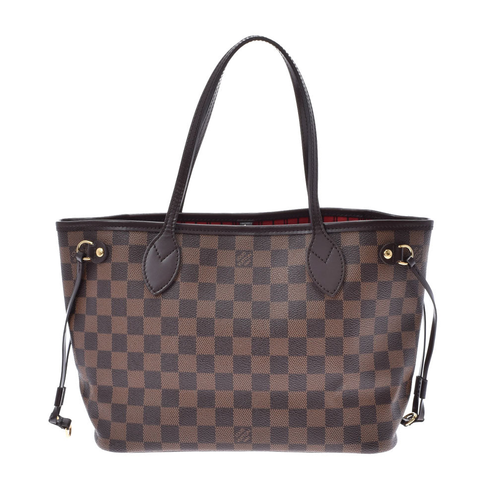 LOUIS VUITTON ルイヴィトン ダミエ ネヴァーフル PM ポーチ付 ブラウン N41359 レディース ダミエキャンバス ハンドバッグ Aランク 中古 