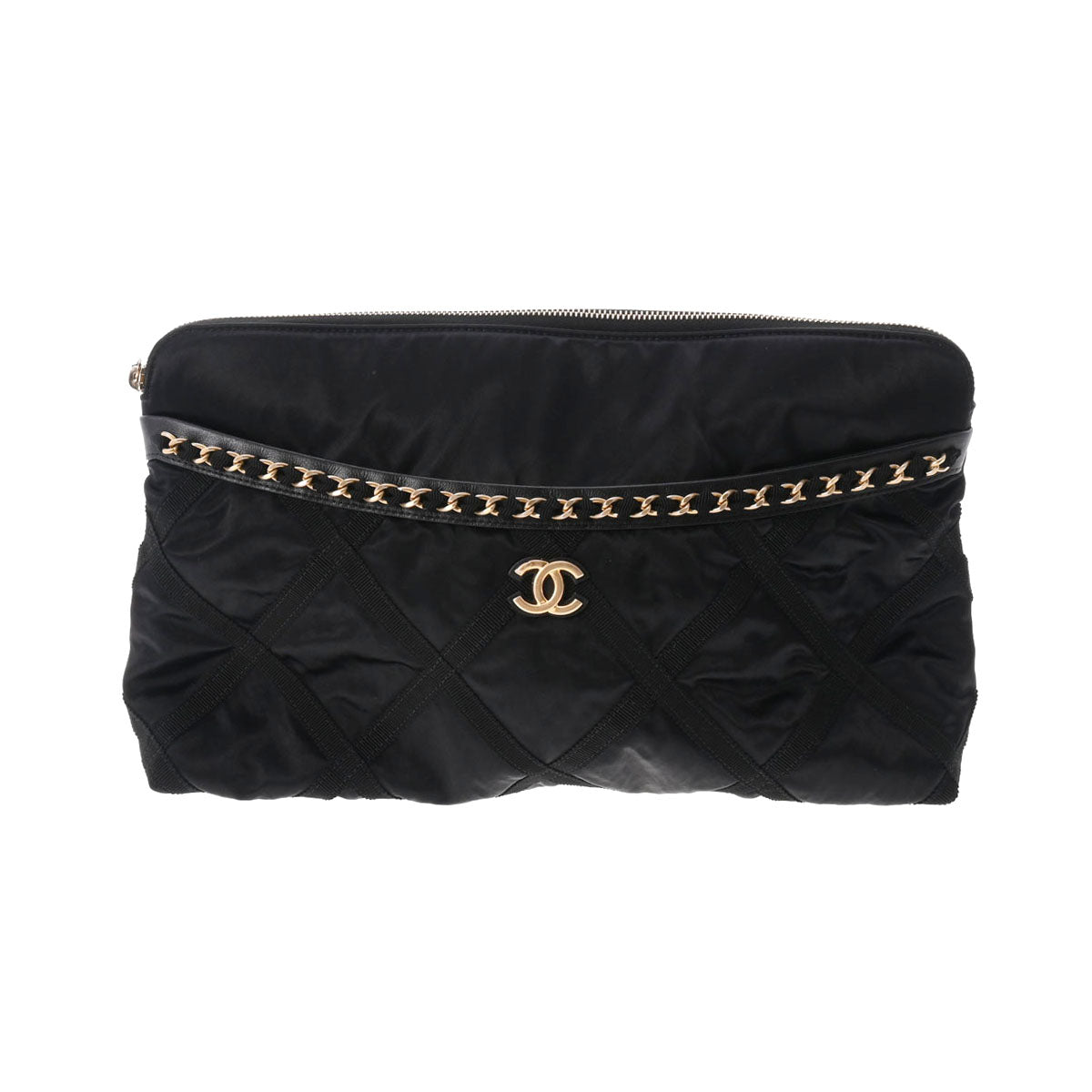 CHANEL シャネル ココマーク トートバッグ ブラック ゴールド金具 AP2676 レディース ナイロン 2WAYバッグ 新同 中古 