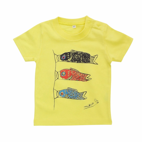 こいのぼりベビー 80 90 Ｔシャツ Yellow ☆こどもの日 ♫初節句のお祝いに♫ 端午の節句☆