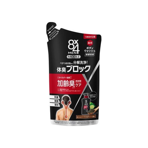 三菱ケミカルメディア KAO/8×4 MEN ミドルボディウォッシュ つめかえ用 300mL FC126PJ