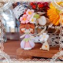 新作 ❀花の妖精（ピンク）❀ 童話 春 ハンドメイド マスコット 粘土 アリス