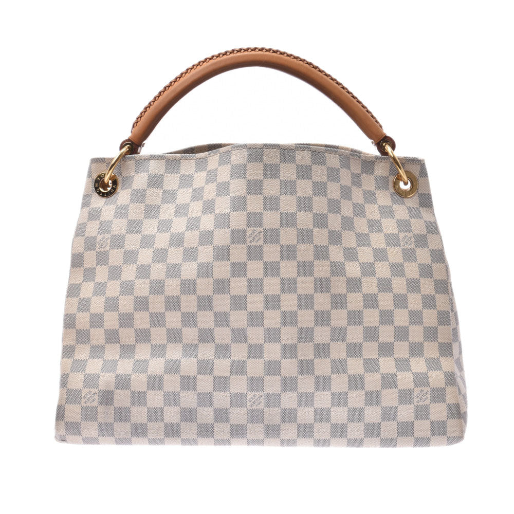 LOUIS VUITTON ルイヴィトン ダミエ アズール アーツィMM 白 N41174 レディース ダミエアズールキャンバス ワンショルダーバッグ Bランク 中古 