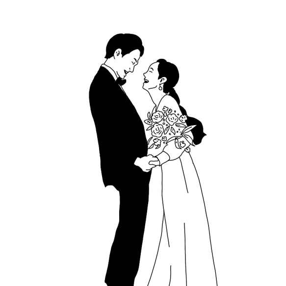 wedding似顔絵イラスト(データ)