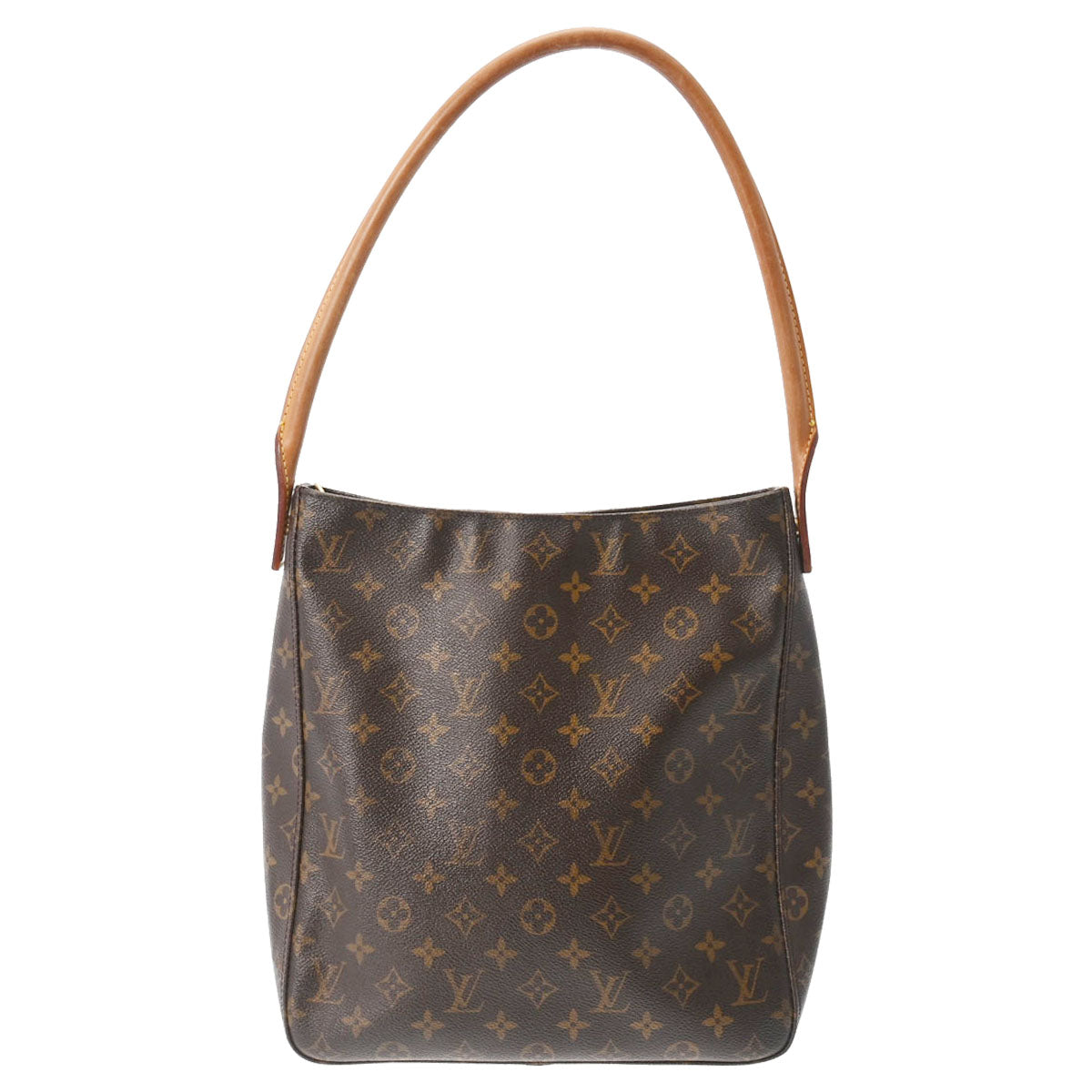 LOUIS VUITTON ルイヴィトン モノグラム ルーピング GM ブラウン M51145 レディース モノグラムキャンバス ワンショルダーバッグ Bランク 中古 