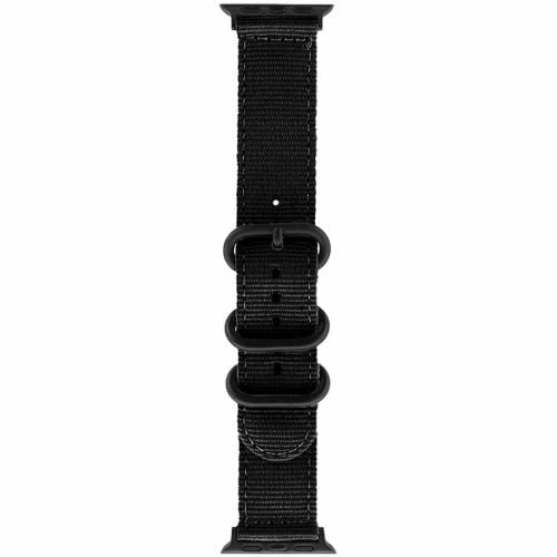 MSソリューションズ LEPLUS NEXT Apple Watch 38／40／41mm バンド 3バックルナイロンバンド ブラック LN-AW41B38BK