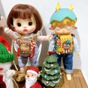 オビツ11バッグ 牛革クリスマス ob11リュックねんどろいどブライスバッグ