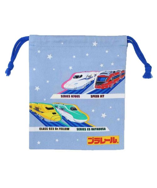 プラレール 巾着袋 キャラクター巾着 S サックス 鉄道 マルヨシ 新入園 新入学 キャラクター グッズ