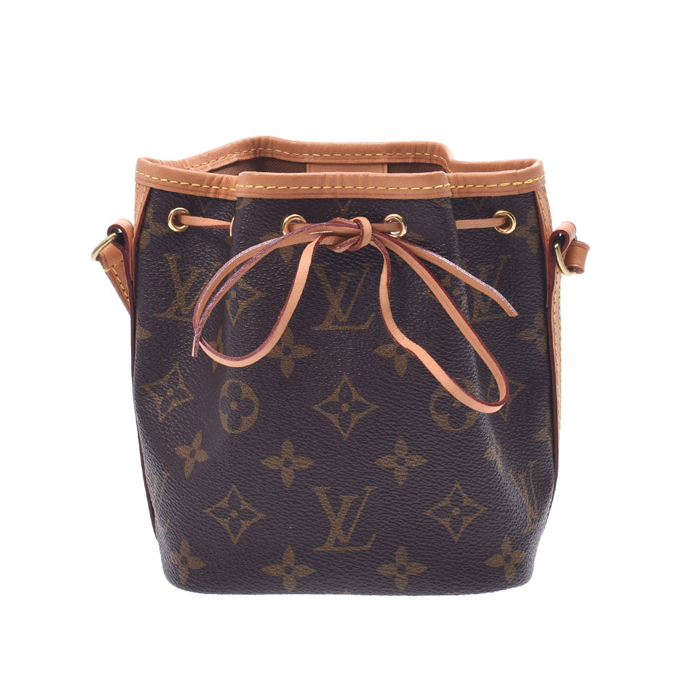 LOUIS VUITTON ルイヴィトン モノグラム ナノノエ ブラウン M41346 レディース モノグラムキャンバス ショルダーバッグ ABランク 中古 