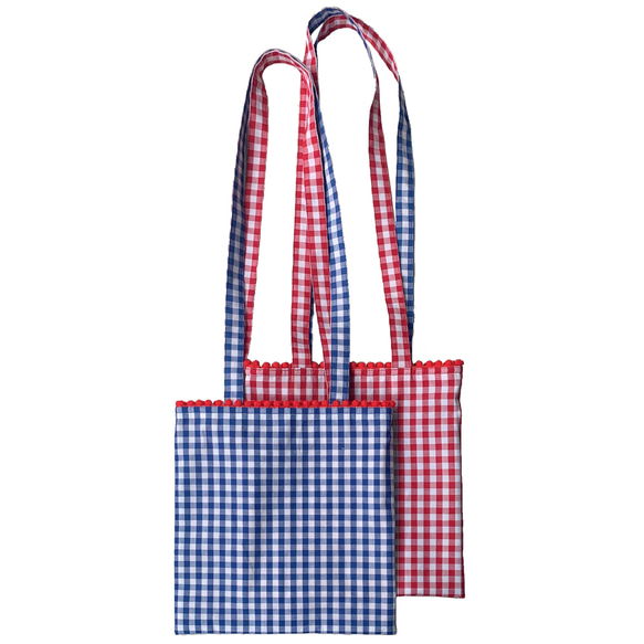 REVERSIBLE MINI TOTE ( BLU × RED ) 001-2