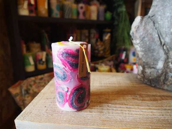 candle　円柱wide6ｃｍ　ｄ3085