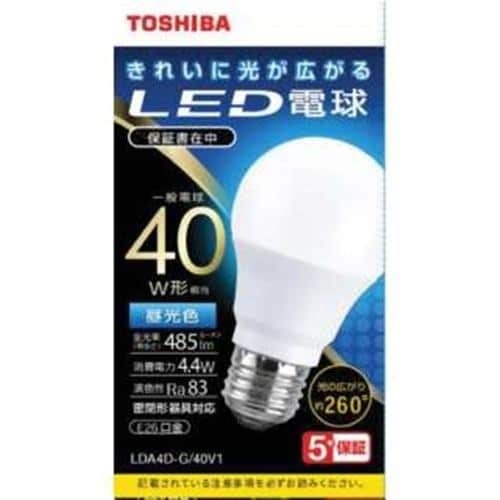 東芝 LDA4D-G／40V1 LED電球 全方向 昼光色 40Ｗ形相当