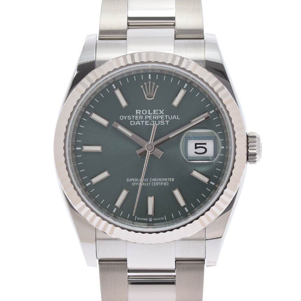 【現金特価】ROLEX ロレックス デイトジャスト 126234 メンズ SS/WG 腕時計 自動巻き ミントグリーン文字盤 未使用 