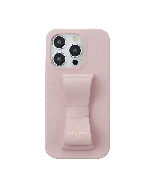 Slim Wrap Case Stand & Ring Ribbon for iPhone 15 Pro [ Sakura Pink ]