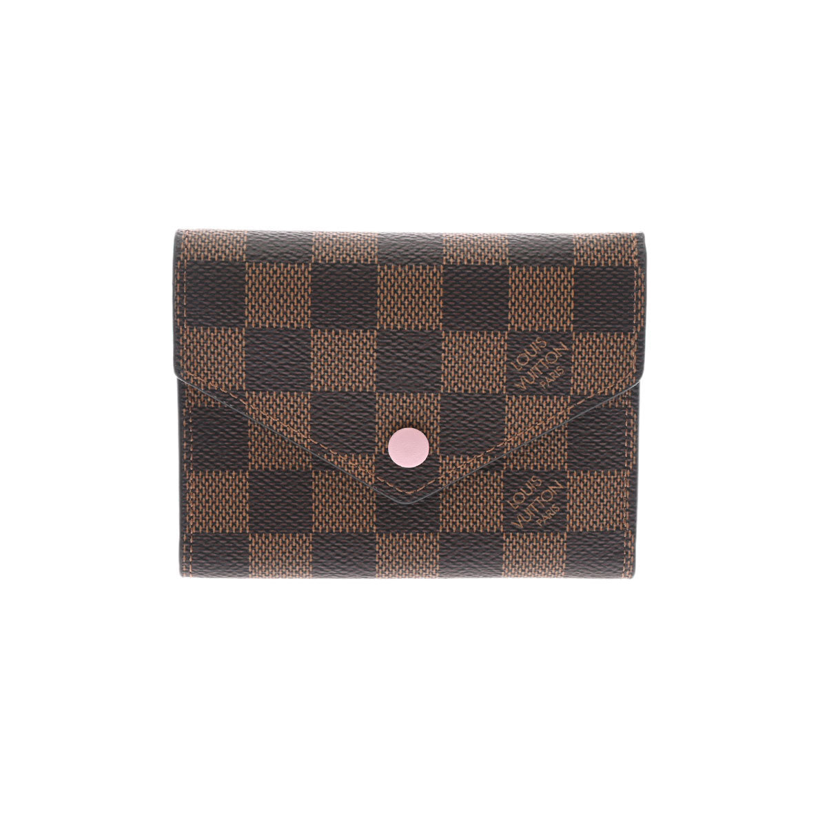 LOUIS VUITTON ルイヴィトン ダミエ ポルトフォイユヴィクトリーヌ ローズバレリーヌ N61700 レディース ダミエキャンバス 三つ折り財布 新同 中古 