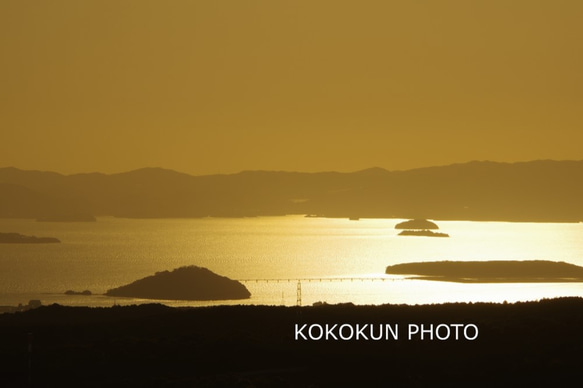 大村湾の夕景１（A４サイズ）