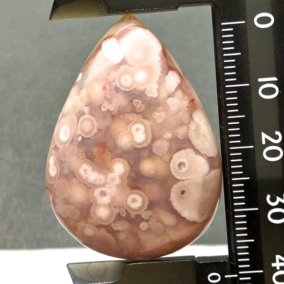 穴あき桜瑪瑙[295] 41x29mm 84Cts　ルース ／天然石 ／ カボション