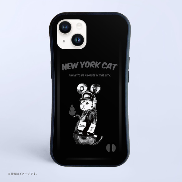 「NYの猫」耐衝撃グリップiPhoneケース