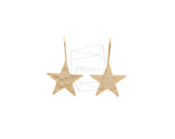 ERG-1187-MG【2個入り】スターフックピアス,Star Hook Earring/Star Earwire