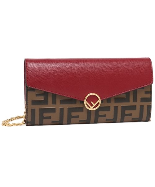 フェンディ ショルダーバッグ 長財布 ミニバッグ FFロゴ レッド レディース FENDI 8M0365 AA2 F13VJ FRAGOLA