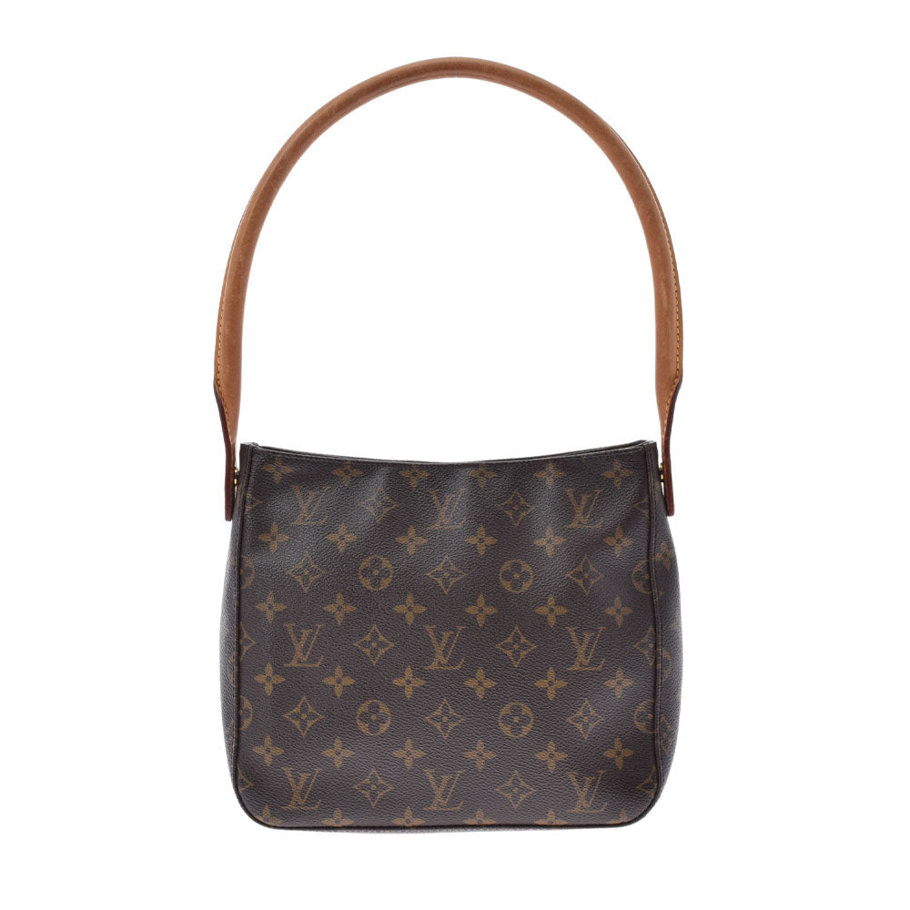 LOUIS VUITTON ルイヴィトン モノグラム ルーピング MM  ブラウン M51146 レディース モノグラムキャンバス ワンショルダーバッグ ABランク 中古 