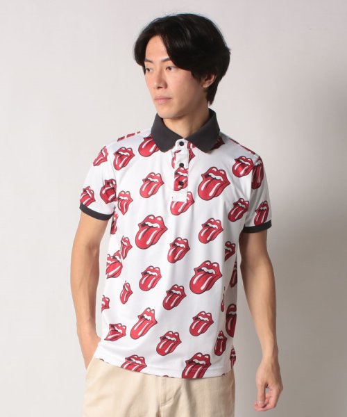 RS  Red Lick Pattern POLO SHIRT