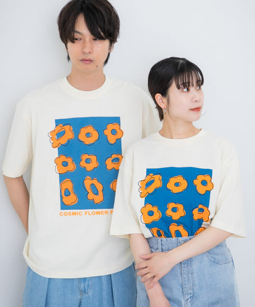 センスオブプレイス バイ アーバンリサーチ/『ユニセックス』ポップアートフラワーグラフィックTシャ･･･