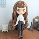 958.※単品※グレーのテーパードパンツ※ブライスアウトフィット※1/6ドール服