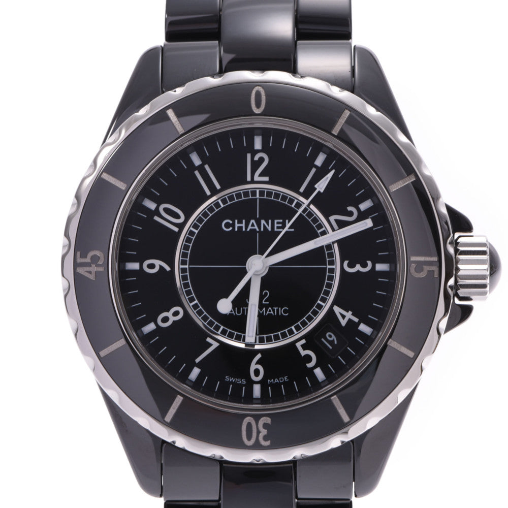 CHANEL シャネル J12 38mm H0685 メンズ 黒セラミック/SS 腕時計 自動巻き 黒文字盤 Aランク 中古 