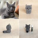 猫ちゃんのぽんぽんチャーム（おすわりミニサイズ）