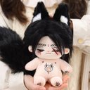 傷ついた目 無属性 ぬいぐるみ 20cm 着せ替えぬいぐるみ 獣耳付け男の子 黒髪黒い瞳着せ替え人形 綿人形 コットンドール キャラクターぬいぐるみ