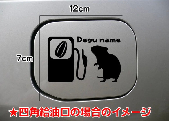 【送料無料】デグー degu DEGU 給油口 ステッカー シルエット リアガラス 車