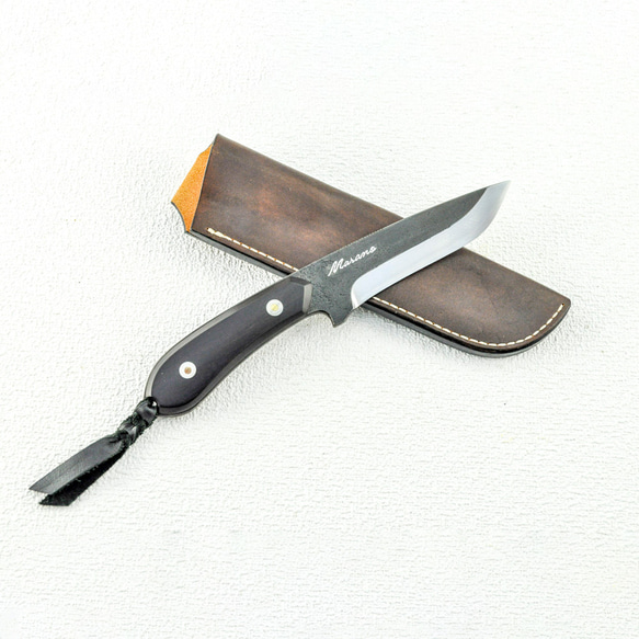 予約販売 HandyHunter中幅100 青2鋼 両刃 黒仕上 一体型ﾌﾞﾗｯｸｳｯﾄﾞ (kas2110-101)