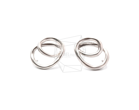 ERG-1181-MR【2個入り】ダブルラウンド ピアス,Double Round Post Earrings