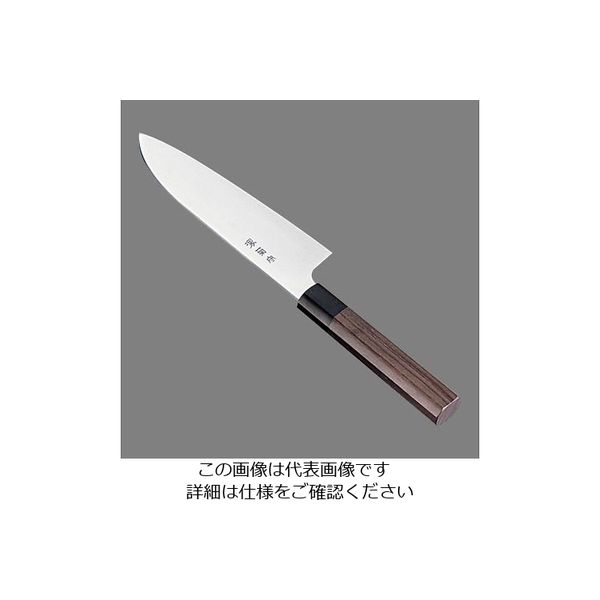 河村刃物 堺菊守 和式 三徳(両刃)紫檀柄 17cm 63-1251-49 1本（直送品）