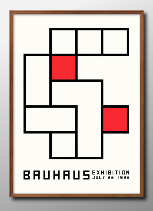 11786■アートポスター　絵画　A3サイズ『バウハウス　BAUHAUS』イラスト　デザイン　上級マット紙　北欧