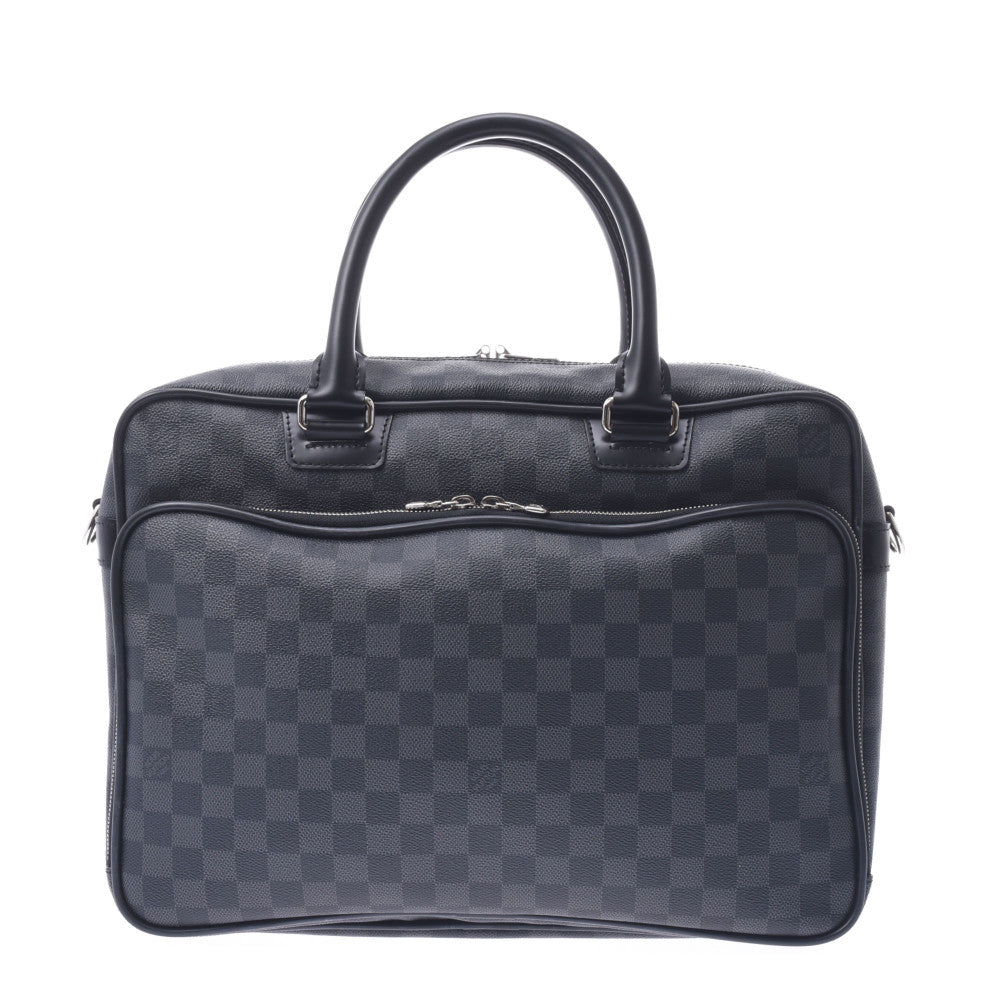 LOUIS VUITTON ルイヴィトン ダミエ グラフィット イカール 2WAYバッグ 黒/グレー N23253 メンズ ビジネスバッグ Aランク 中古 