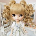 ブライス ウィッグ 姫バング ドリィスパイラル ミルクティ 10インチ/ドール Blythe