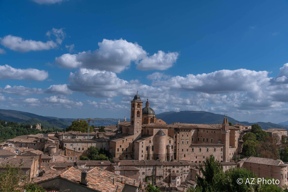 写真ポストカード　イタリア・ウルビーノの風景【A4写真用紙プリント可能（額なし）】