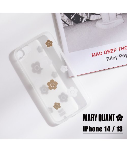 MARY QUANT マリークワント iPhone 14 13 スマホケース 携帯 アイフォン レディース クリア 透明 マリクワ RANDOM DAISY H